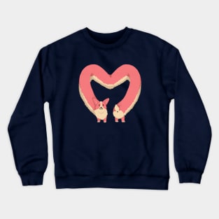 Corgi Heart Crewneck Sweatshirt